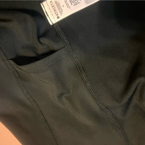Athleta Black Trekkie Active Skirt Workout Zipper Pockets Drawstring Women's 10 - Picture 6 of 8